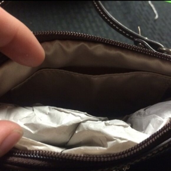 Coach Gallery Wristlet Wallet Purse Brown Leather - Picture 4 of 5